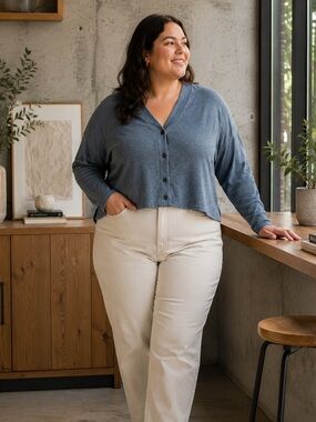 George Blue Button-Up Cardigan